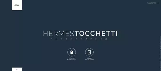 Print do site hermestocchetti para o artigo de sites com efeitos incríveis