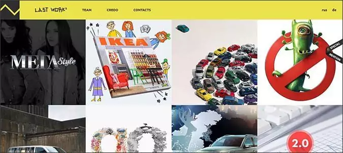 Print do site krikdesign para o artigo de sites com efeitos incríveis