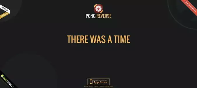 Print do site pongreverse para o artigo de sites com efeitos incríveis