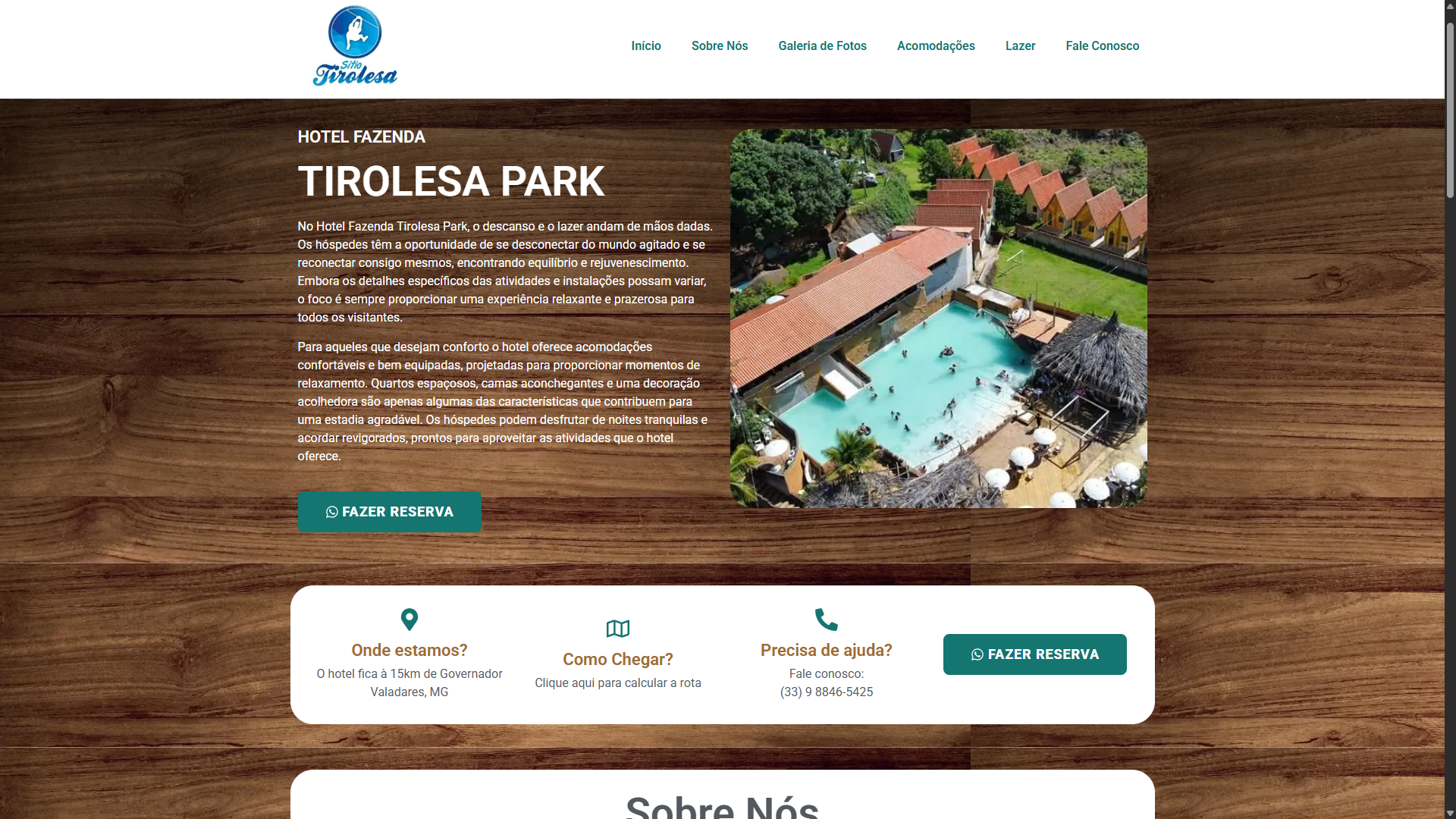 Foto do projeto Hotel Fazenda Tirolesa Park