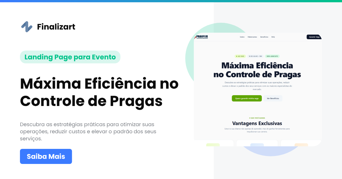 Tela principal do projeto Máxima Eficiência no Controle de Pragas - Pragflix