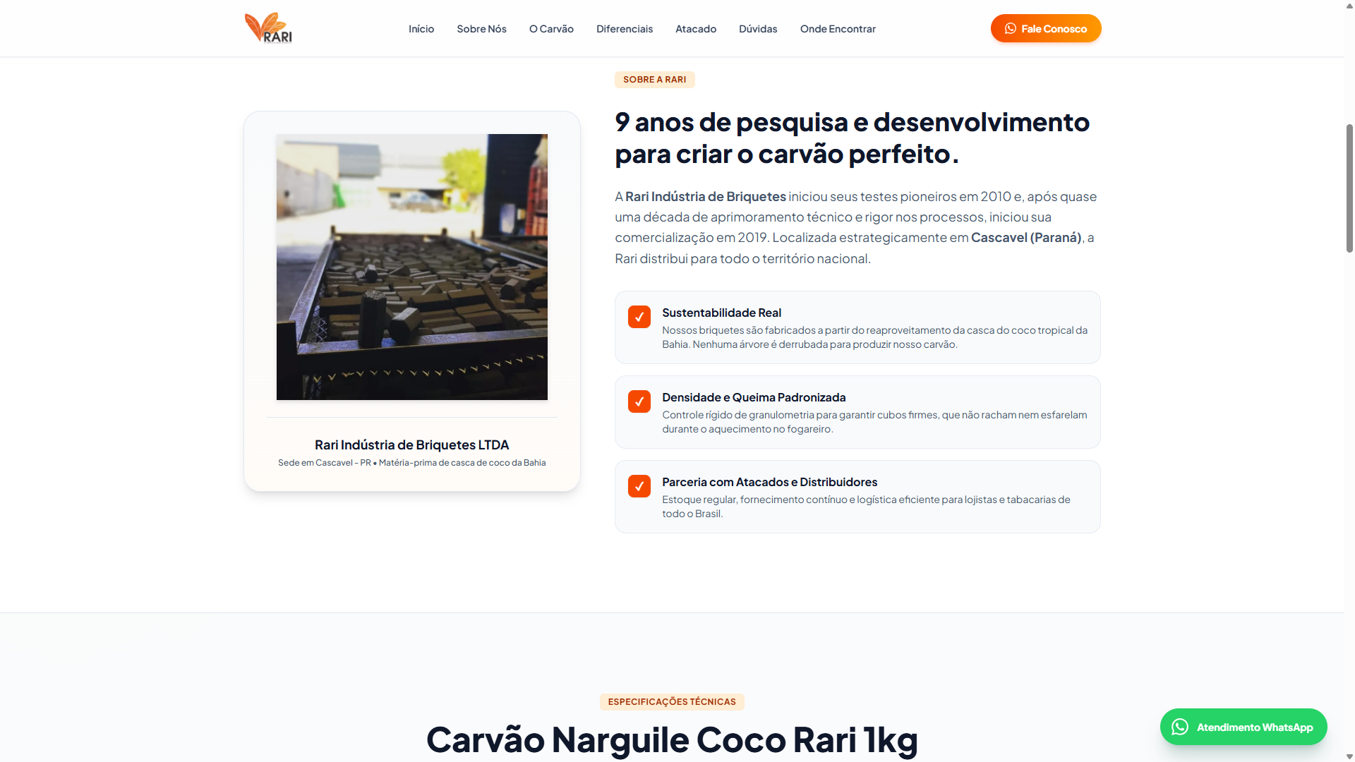 Captura Desktop de Rari Indústria de Briquetes