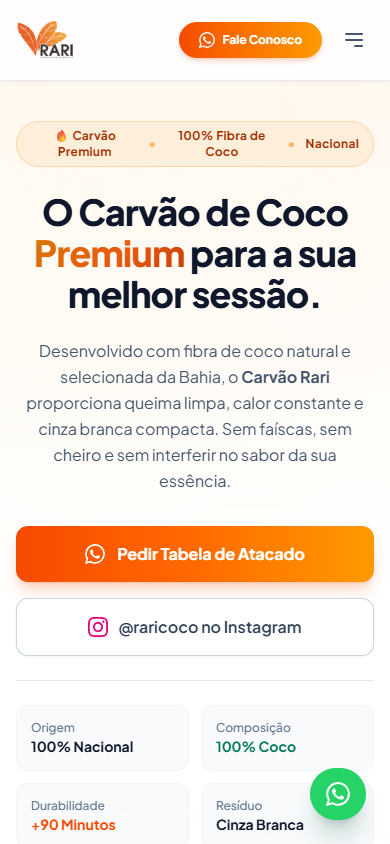 Captura Mobile de Rari Indústria de Briquetes